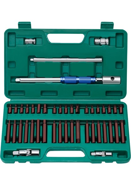 44 Parça Bits Uç Seti Torx Allen ve Spline (S2 Çelik Malzeme)