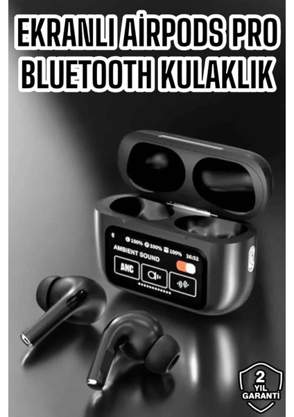 Yeni Nesil Bluetooth Kulaklık Ekranlı Yüksek Ses Kaliteli Uzun Şarj Süreli