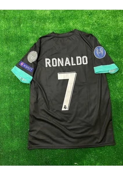 R.e.a.l M.a.d.r.i.d 2018 Kiev Şampiyonlar Ligi Finali Ronaldo Deplasman Forması (Black Kit) fiyatları