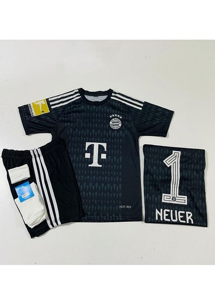 B.a.y.e.r.n/m.ü.n.i.h 2023/24 Yeni Sezon Manuel Neuer Kaleci Çocuk Forması 4'lü Set
