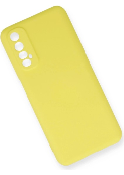 Realme 7 Kılıf Nano Içi Kadife Silikon - Sarı modelleri
