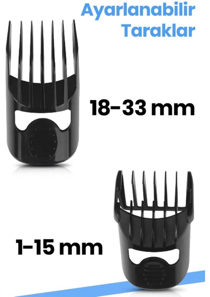 Hızlı Şarjlı, Ayarlanabilir Motorlu Saç ve Sakal Şekillendirme Cihazı, Siyah fiyatları