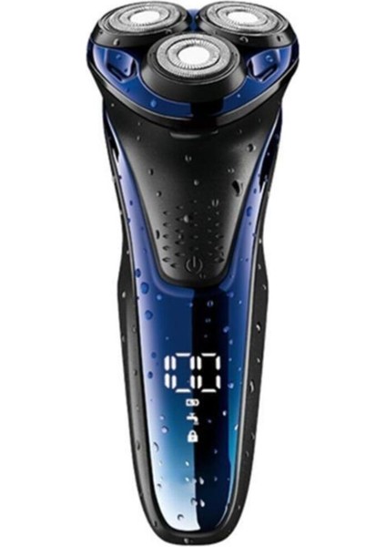 Siyah Şarjlı Islak ve Kuru Tıraş Makinesi, Sakal, Bıyık, Ense Düzeltme, Kesim