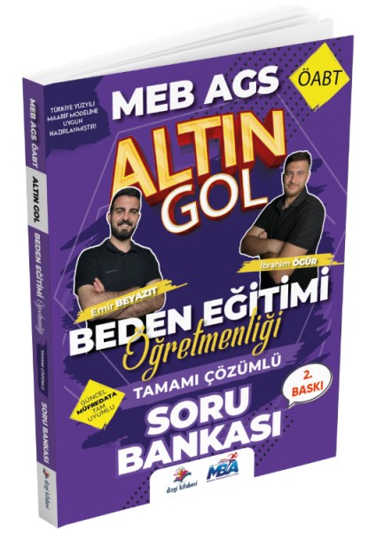 Yayınları 2025 Meb Ags Öabt Altın Gol Beden Eğitimi Öğretmenliği Tamamı Çözümlü Soru Bankası 2. Baskı