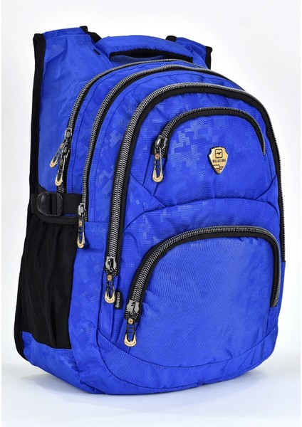 1550-2226 Unisex Anatomik Yarasa Sırt Okul Çantası - NKT01550-SAKS-MAVI-TEKEBAT