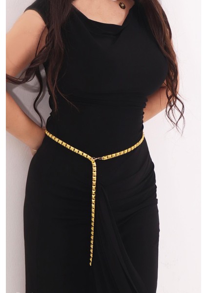Pınkmark Kadın Gold Retro Ayarlanabilir Zincir Kemer PMKM25769
