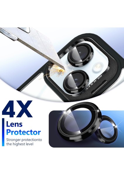 Iphone 15 Kılıf Standlı Mika Magsafe Hassas Butonlu Metal Tuşlu Kapak + Kamera Lens Camı Hediyeli Set fırsatları