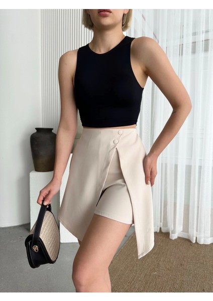 Iki Düğmeli Şort Etek S24046 fiyatları