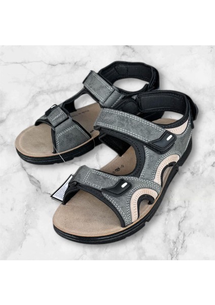 Erkek Ortapedik Taban Cırtlı Sandalet