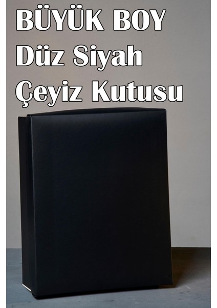 Düz Siyah Büyük Boy Damat Kutusu