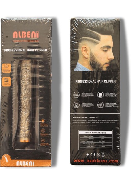 Altın Motifli Profesyonel Saç ve Sakal Kesim Makinesi, modelleri