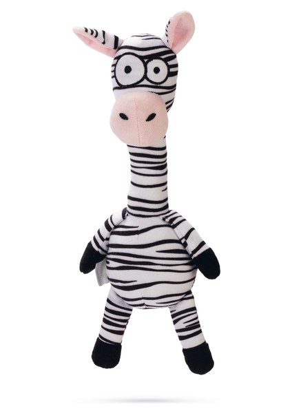 Köpek Oyuncağı, Sesli, Zebra, Peluş, Siyah/beyaz, 33X10X9CM