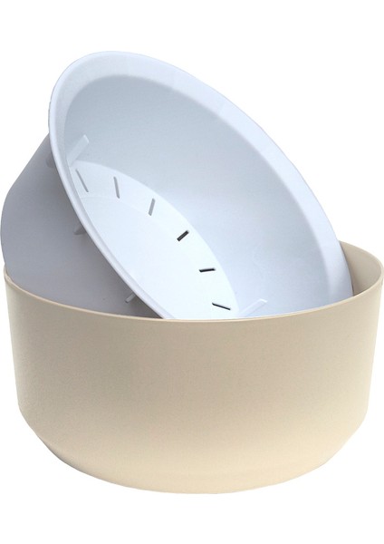 Orbita Saksı Seti Süzgeçli Ayaklı Delikli Plastik Aranjman Sukulent Saksısı Set