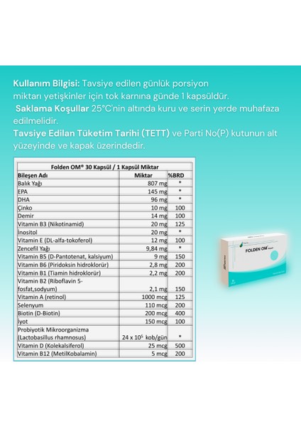 Folden Qm - Ileri Hamielik ve Emzirme Desteği Takviyesi fiyatları