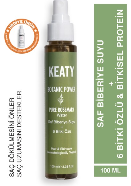 Biberiye Suyu + 6 Bitki Özü + Bitkisel Protein | Saç Dökülmesini Azaltmaya & Uzamayı Desteklemeye Yardımcı | %100 Doğal Tonik 100ML