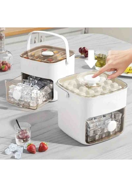 Kapaklı Buz Kalıbı Seti + Şeffaf Saklama Haznesi - 24 Bölmeli Buz Kalıbı Pratik Kullanım modelleri