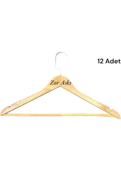 Elit Class 45 cm Italyan Kanca Ceket Askısı Buluz Askısı Elbise Askısı Ahşap Askı