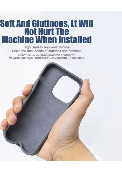 iPhone 11 Uyumlu Logosuz Köseli Kalıp 12 Görünümlü Lansman Içi Süet Silikon Kılıf