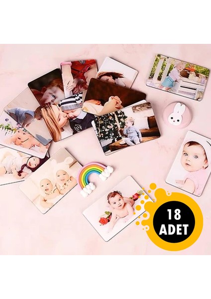 Yüksek Çözünürlüklü 18 Adet 9x6 cm Kişisel Fotoğraflarla Buzdolabı Magneti, Suya Dayanıklı 18'li Kişiselleştirilmiş Fotoğraflı Magnet Seti fiyatları