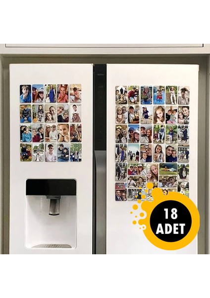 Yüksek Çözünürlüklü 18 Adet 9x6 cm Kişisel Fotoğraflarla Buzdolabı Magneti, Suya Dayanıklı 18'li Kişiselleştirilmiş Fotoğraflı Magnet Seti modelleri