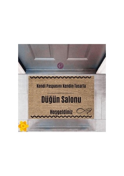 Kapı Önü Paspası Dekoratif Dijital Baskı Düğün Salonu P-2517
