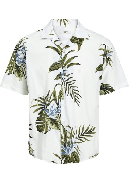 Jack Jones Erkek Desenli Kısa Kollu Gömlek 12279789