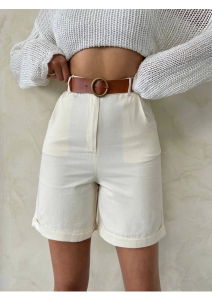 Gabardin Kumaş Şort