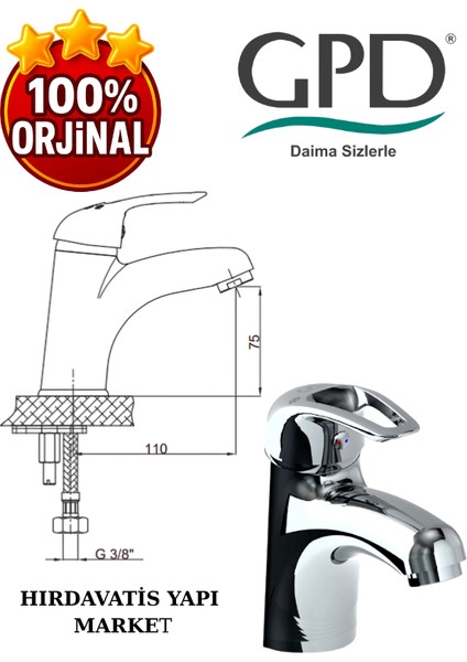 Adrio MLT120 Tek Su Girişli Lavabo Bataryası modelleri