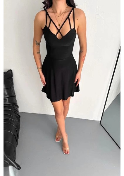 Ince Çift Askılı Mini Elbise modelleri