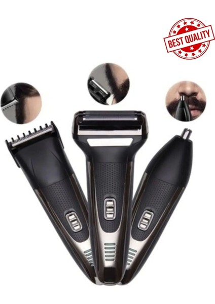 3'ü Bir Arada Tıraş Makinesi, Siyah, Profesyonel, Fonksiyonlu fiyatları