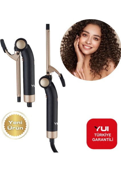 Katlanabilir Afro Dalga 13MM Seramik Plaka Saç Maşası Siyah