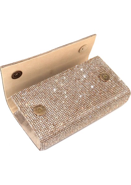 Taşlı Gold Abiye Çanta. Clutch Gold Taşlı Davet Gece Çantası. Altın Abiye Çanta. Gold Abiye Çanta.