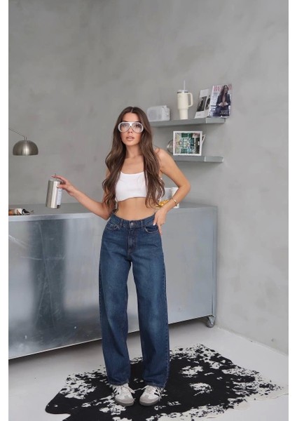 Arkadan Tokalı Jeans Pantolon indirimleri