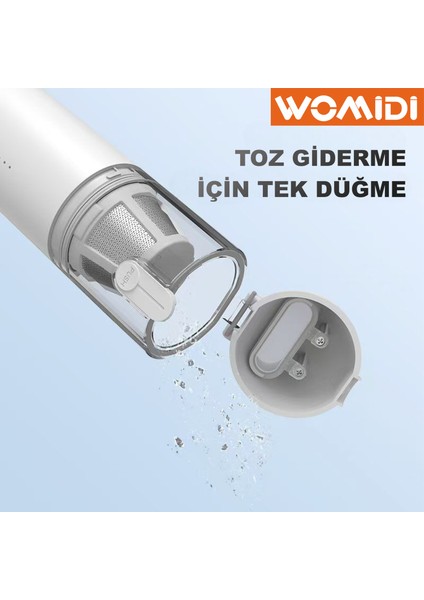 HK6057A -Araç Içi Süpürge 18.000PA Güçlü Emiş, 8 Adet Aksesuar Üfleme Fonksiyonlu, Taşınabilir Mini Süpürge