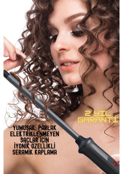 9 mm Kıvırcık Afro Dalga Saç Maşası, Eldivenli, 20 cm Uzun, Şık ve Kullanışlı modelleri