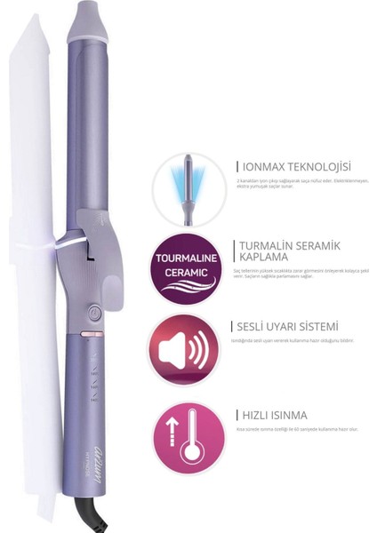 Hypnose Ionmax İyon Özellikli Saç Maşası – 28 mm Turmalin Seramik Plaka, 140-200°C Ayarlanabilir Isı indirimleri
