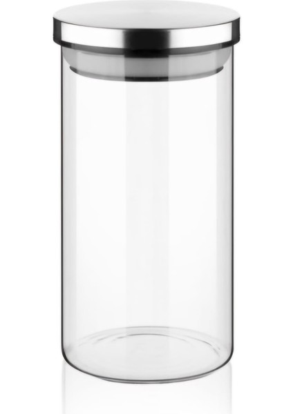 700 ml Balsa Metal Kapaklı Yuvarlak Cam Kavanoz MKS8515