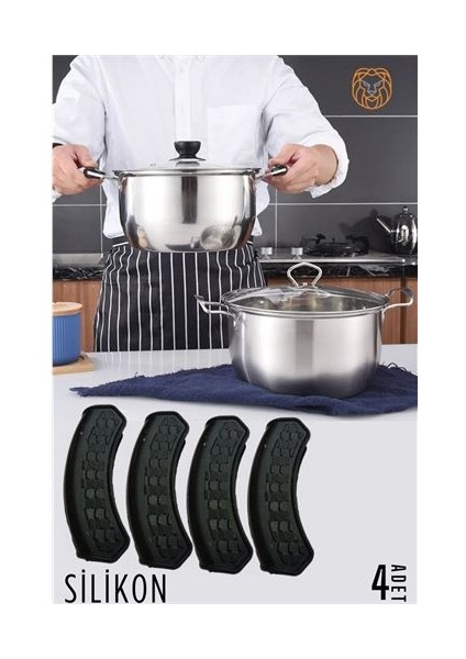 Turk Tencere Tutucu Silikon 4 Adet - BLS4536-1988