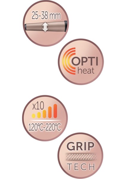 PROluxe CI91X1 25-38 mm Konik Saç Maşası – Profesyonel Bukle ve Dalga Şekillendirme, Uzun Süre Kalıcı