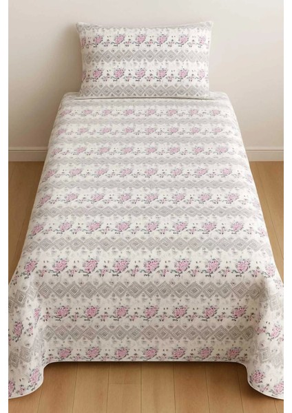 %100 Pamuk Kapitone Tek Kişilik Pike Seti