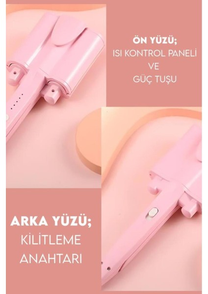 Pembe Derin Wag Tipi Saç Maşası, Şık ve Kullanışlı Tasarım