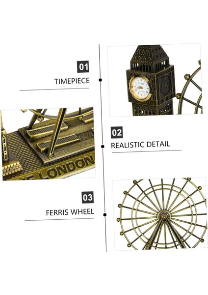 Vintage Metal Ingiltere London Big Ben ve London Eye Biblo 20CM fiyatları
