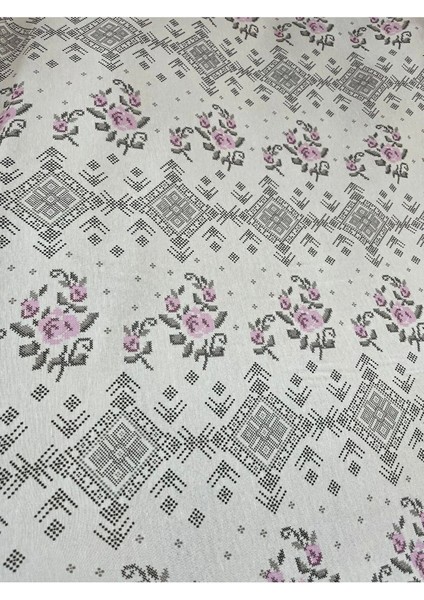 Yüzde Yüz Pamuk Kapıtone Çift Kişilik Pike Seti Kanaviçe