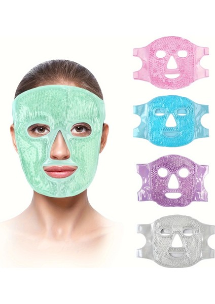 Terapi Jel Yüz Maskesi Soğuk ve Sıcak Boncuklu Ayarlanabilir Maske (Yeşil) modelleri
