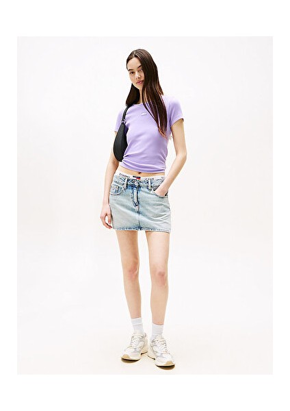 Kadın Mor S/s Tişört modelleri