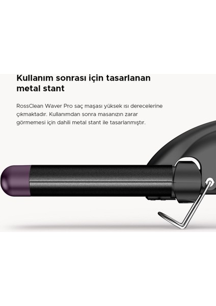 Mor Renkli LED Ekranlı Dalga Formu Saç Maşası, Şık ve Kullanışlı Tasarım modelleri