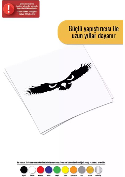 Kartalın Gözleri Sticker Oto Motor Laptop Duvar Folyo Sticker 80 x 32 cm