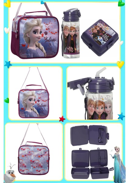 Elsa Lisanslı Beslenme Çantası + Suluk + Beslenme Yemek Kabı Set fiyatları