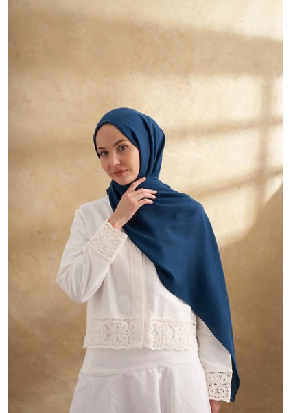 Petrol Yeşili Armanda Lyocell Nomade Desen Şal 3354