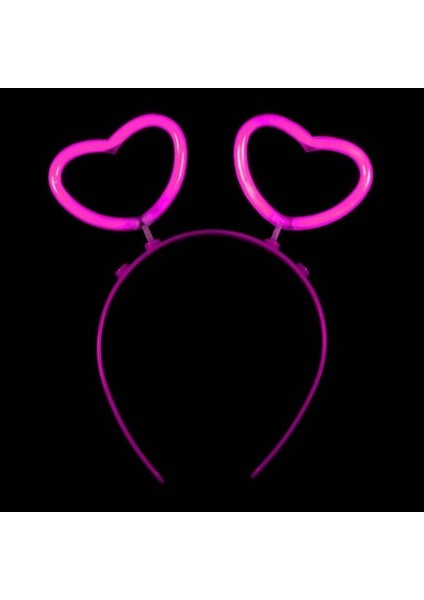 Glow Stick Karanlıkta Yanan Fosforlu Kalp Taç 12 Adet modelleri
